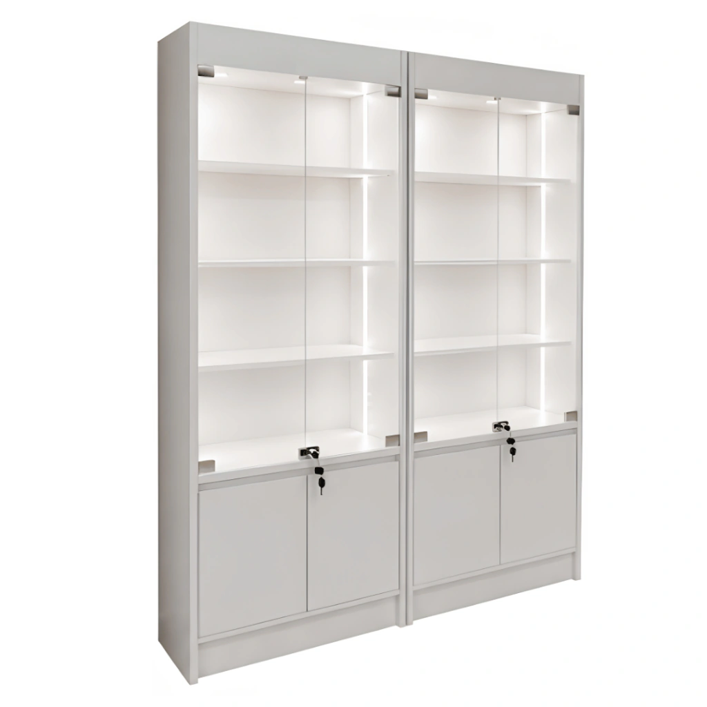 Vitrina con repisas y puertas de vidrio - Imagen 2